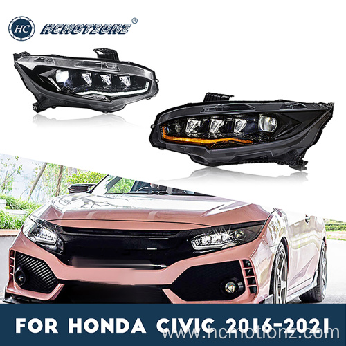 HCMOTIONZ 2016-2021 Honda Civic Rotation Front Headlamps